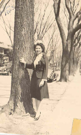 girl by tree